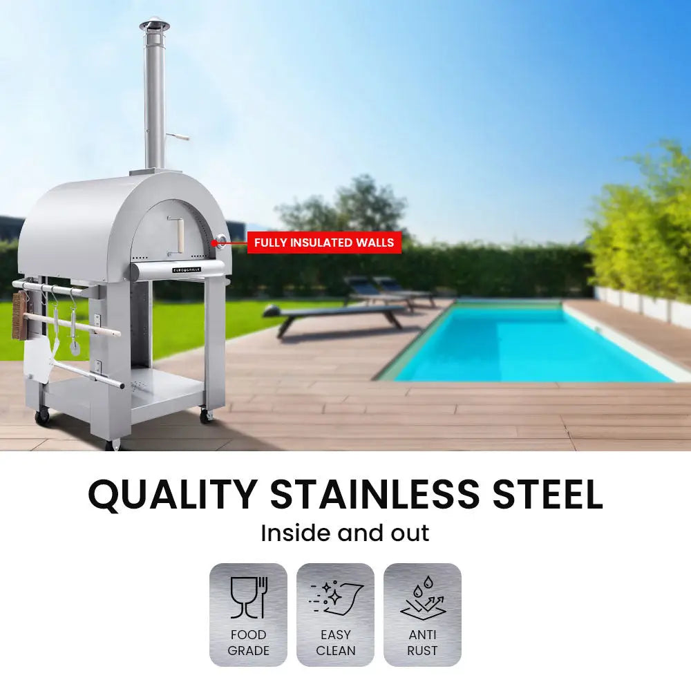 Euro grille outdoor pizza oven stainless steel - quality stainless steel pizza oven