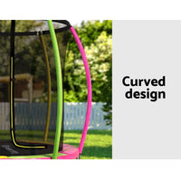 Everfit 6ft Kids Round Trampoline Rebounder - Multicolour