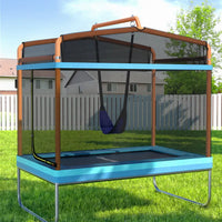 Everfit 6ft Trampoline for Kids w/ Enclosure And Swing Rectangle - 2 Colours