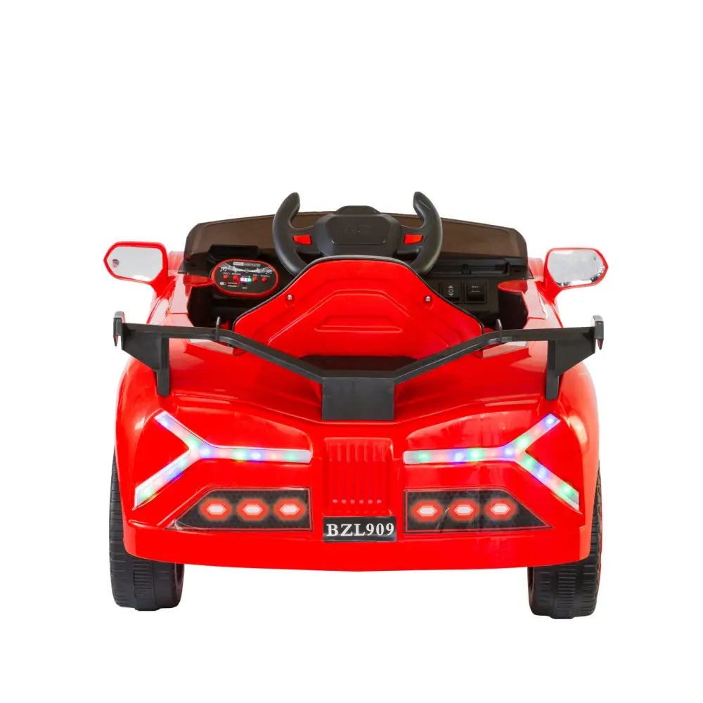 Red ferrari inspired 12v ride-on electric car with remote control for kids