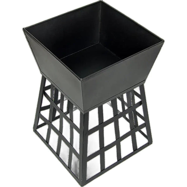 Black planter with metal base - perfect for celebrating autumns arrival