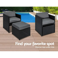 Gardeon 13pc outdoor dining set wicker at the outdoor furniture store