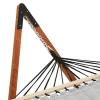 Gardeon 2 person hammock bed with timber stand - grey linen