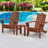 Modern adirondack chairs next to a pool - gardeon 3pc outdoor table and chairs wooden