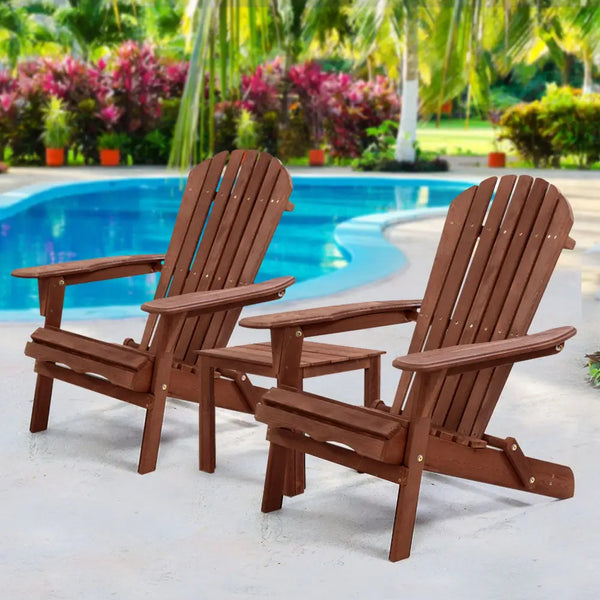 Gardeon adirondack outdoor chairs by the pool