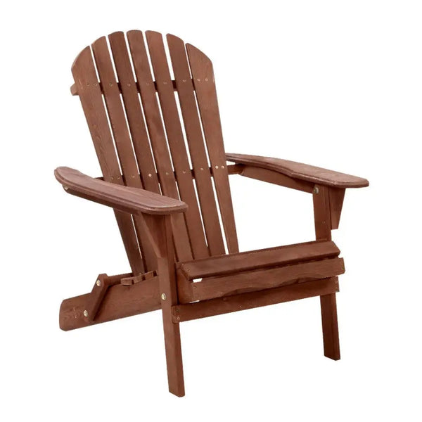 Gardeon adirondack outdoor chair - wooden foldable - hampton holiday feel