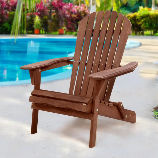 Gardeon adirondack outdoor chair creating a relaxed summer ambience on a patio
