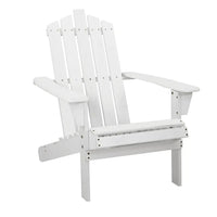 Gardeon adirondack outdoor wooden beach chair with extra wide armrests
