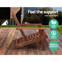 Gardeon adirondack outdoor wooden beach chair with feel support text