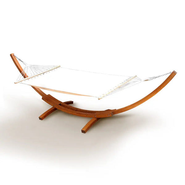 Gardeon hammock bed with stand made of durable imported larch wood