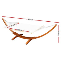 Gardeon hammock bed outdoor with durable imported larch stand, white background