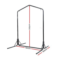 Adjustable pull up bar with measurements on gardeon hammock chair steel stand 2 person double outdoor heavy duty 200kg