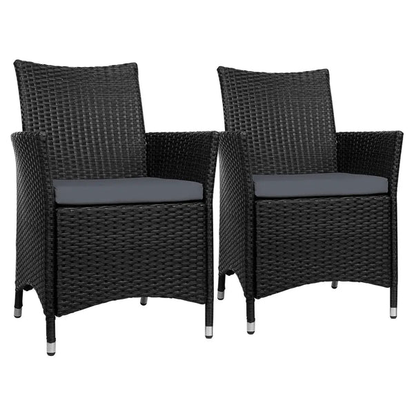 Gardeon idris outdoor wicker dining chairs set x 2