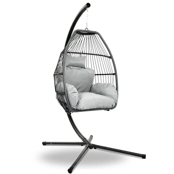 Gardeon outdoor hanging pod chair with cushion