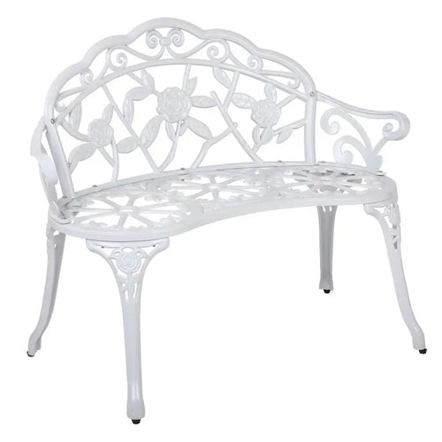 Gardeon outdoor garden bench seat with flower design