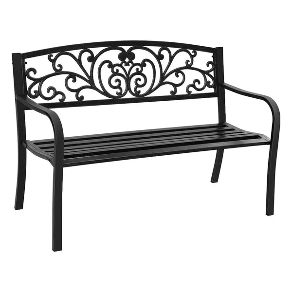 Gardeon outdoor garden bench with scroll design