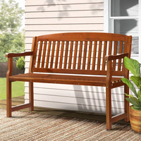 Gardeon outdoor garden bench wooden 2 seater - brown in beautiful outdoor space