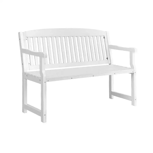 Gardeon outdoor garden bench wooden 2 seater - brown or white