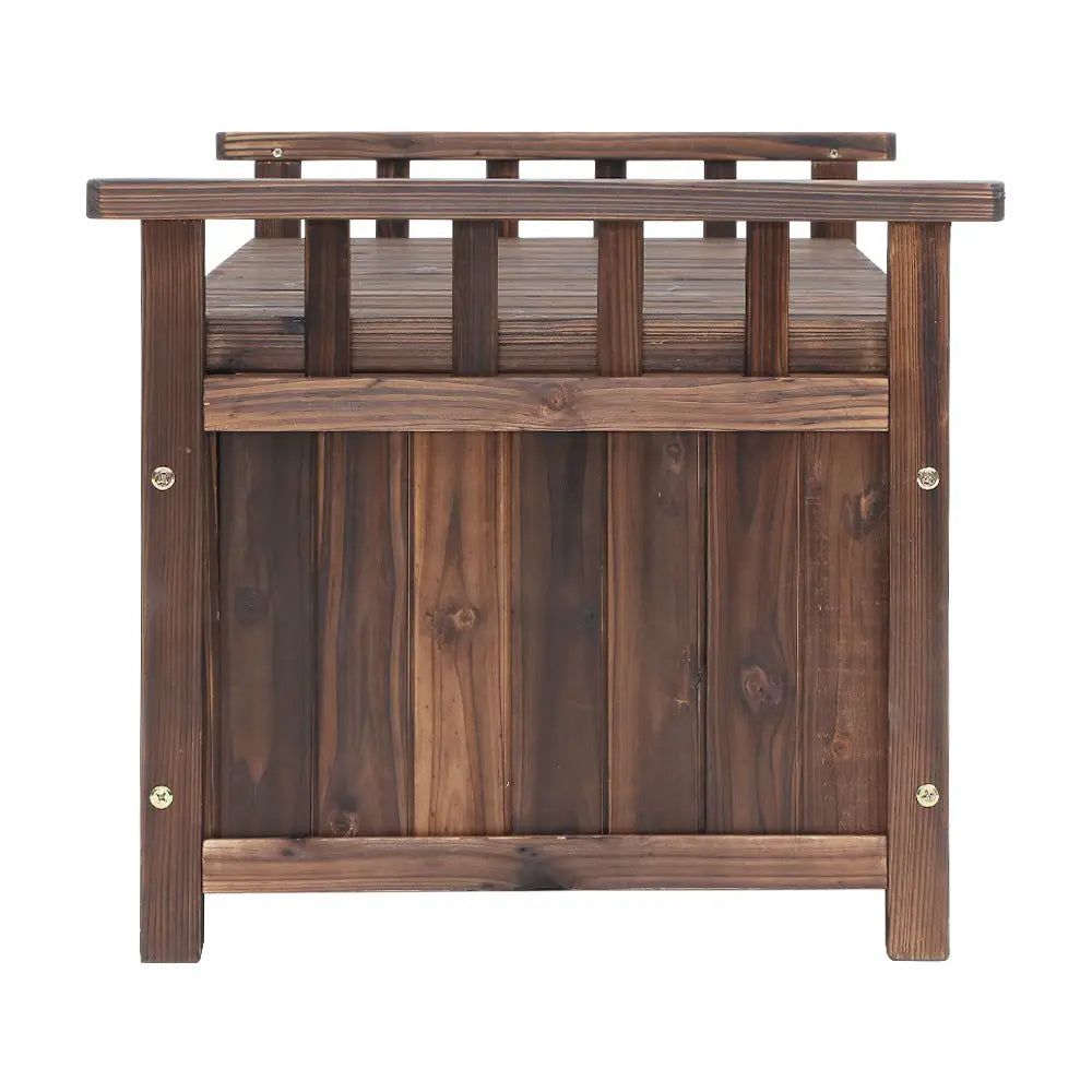 Gardeon outdoor storage box bench acacia side table