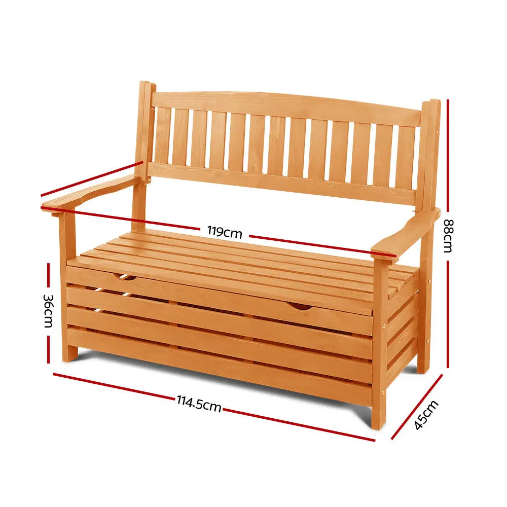 Outdoor storage bench with measurements for seat on gardeon wooden chair 2 seat