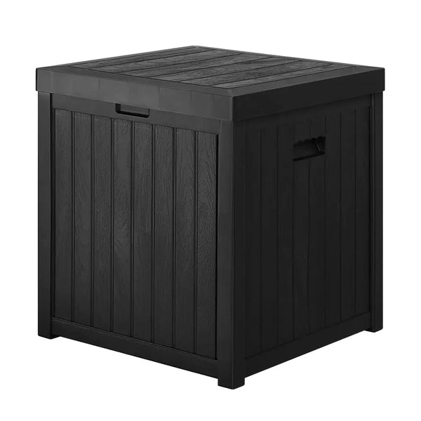 Gardeon outdoor storage box 195l - black for patio or garden