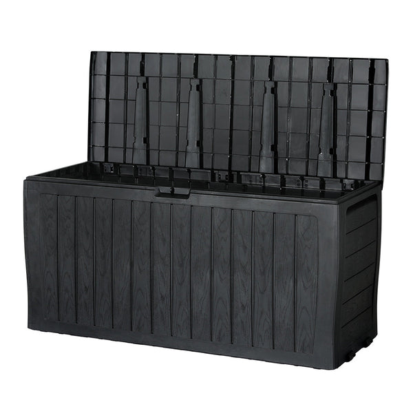 Gardeon outdoor storage box 220l lockable - black 1