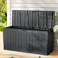 Gardeon outdoor storage box 220l lockable - black 3