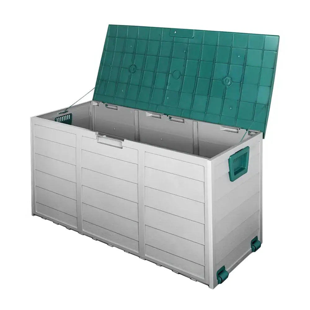 Gardeon outdoor storage box 290l lockable ideal for outdoor storage