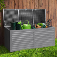 Gardeon outdoor storage box 490l with gardening tools - black
