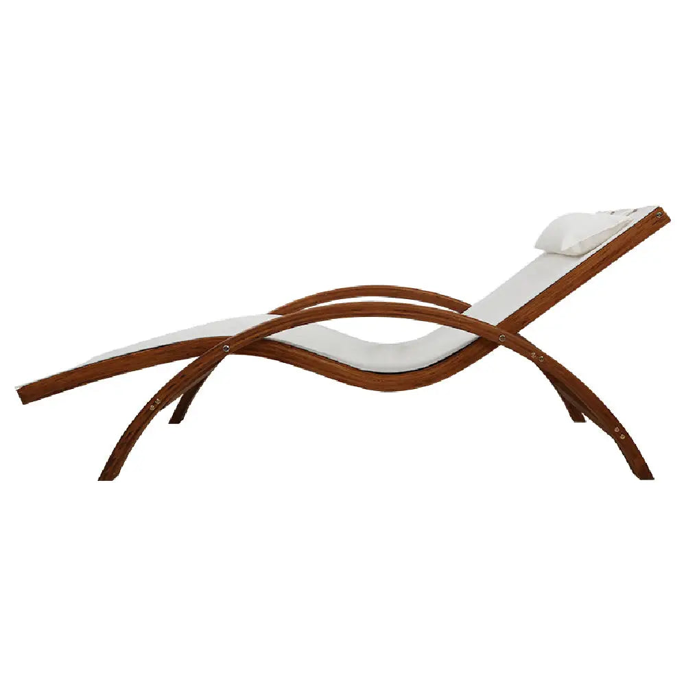 Gardeon sun lounge outdoor timber armchair - cream 5