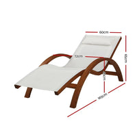 Gardeon sun lounge outdoor timber armchair - cream 6