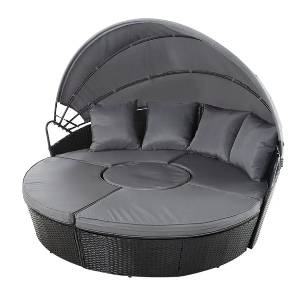 Gardeon sun lounge setting wicker day bed 1