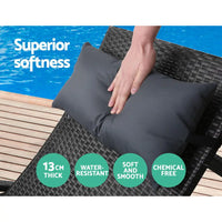 Gardeon sun lounge outdoor chair cushion - waterproof super softs