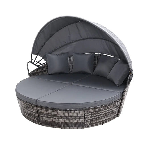 Gardeon wicker outdoor lounger day bed 1