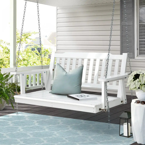 Gardeon wooden porch swing chair - 2 seater