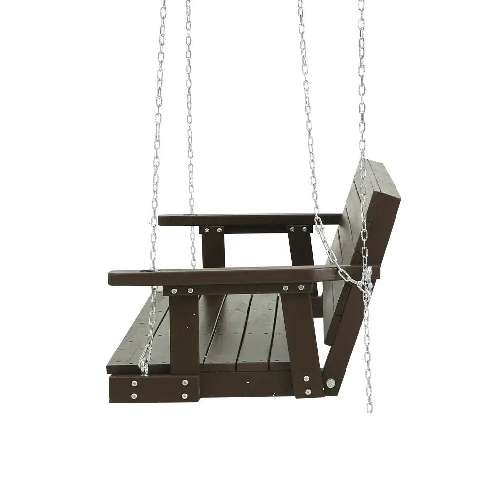 Gardeon wooden porch swing chair with chains - 3 seater