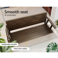Gardeon wooden porch swing chair - 3 seater