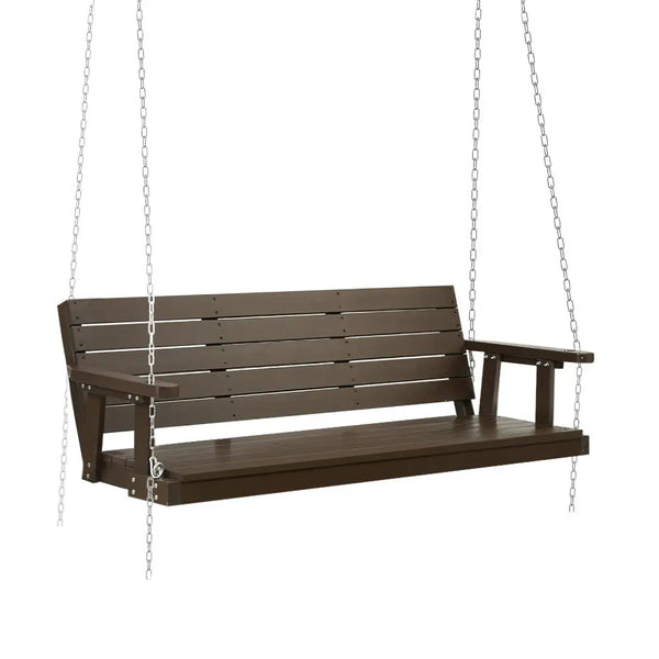 Gardeon wooden porch swing chair - 3 seater with chains