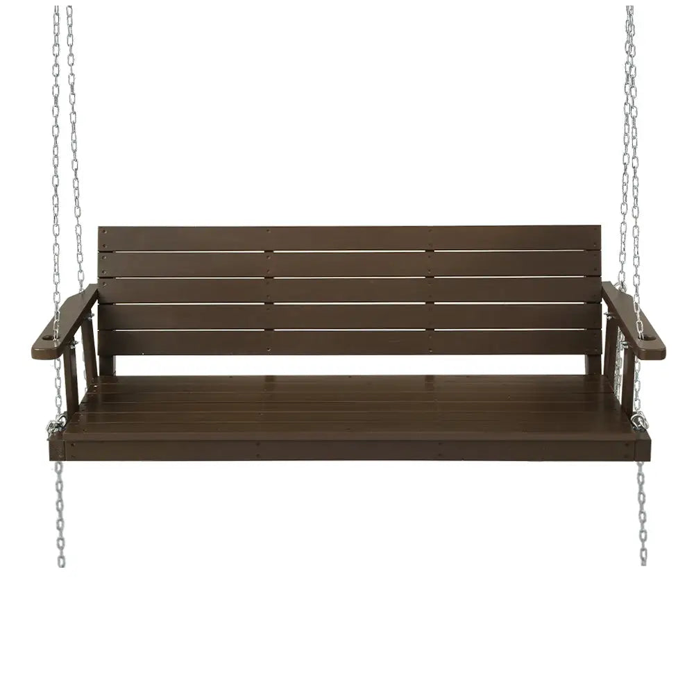Gardeon wooden porch swing chair - 3 seater with chains