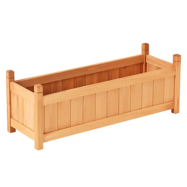 Wooden planter box raised container growing