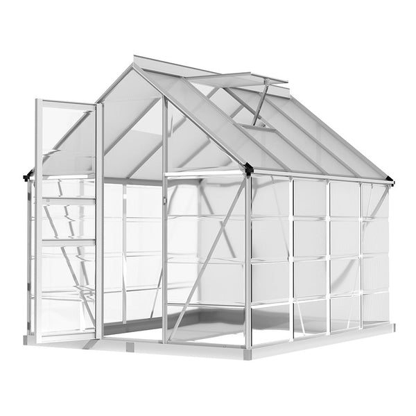 Greenfingers aluminium polycarbonate greenhouse - robust frame, perfect for vegetation blossom