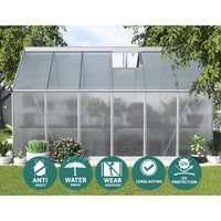 Greenfingers aluminium greenhouse with green roof and window, ideal for growing plants