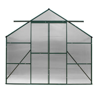 Greenfingers aluminium greenhouse with glass door - 443x244x215cm