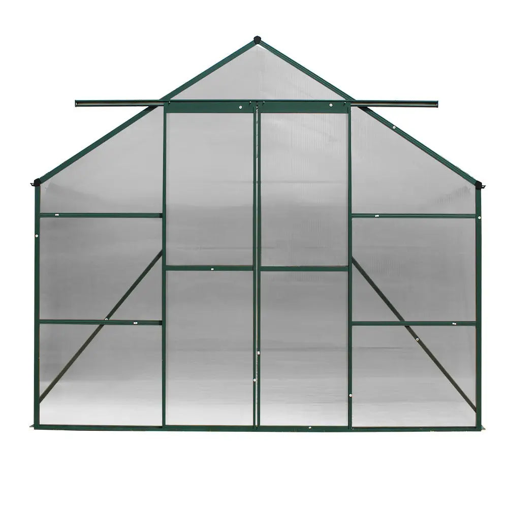 Greenfingers aluminium greenhouse with glass door - 510x240x210cm, ideal for growing vegetables