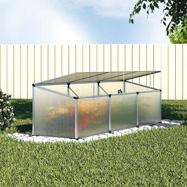 Greenfingers greenhouse cold frame plant grow aluminium polycarbonate - 180 x 50 50cm 2