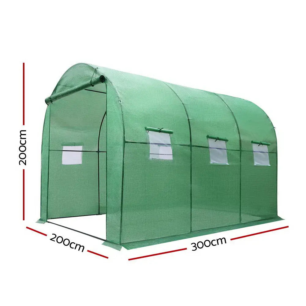 Greenfingers greenhouse garden shed storage lawn - 3 x 2 2m 6