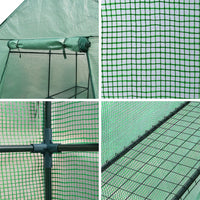 Greenfingers greenhouse walk-in shed with green screen & umbrella - ideal for small gardens