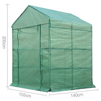 Greenfingers walk-in tunnel greenhouse with removable pe cover for all-weather gardening