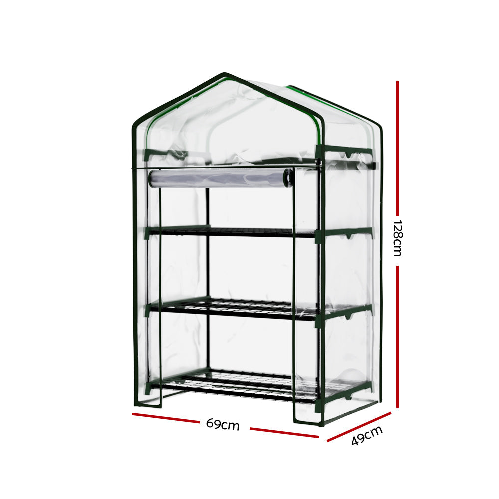 Greenfingers mini greenhouse with shelves and pvc cover perfect for favourite greens