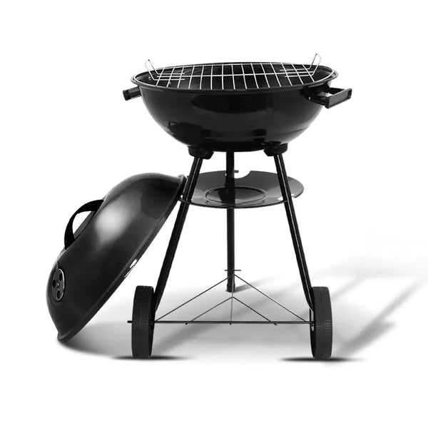 Grillz portable bbq grill charcoal smoker with wheels on white background